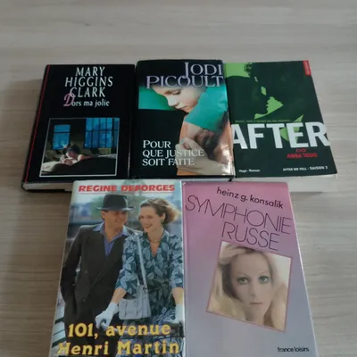 Lot de  5 livres, romans,(18)(Jodi Picoult ect.)